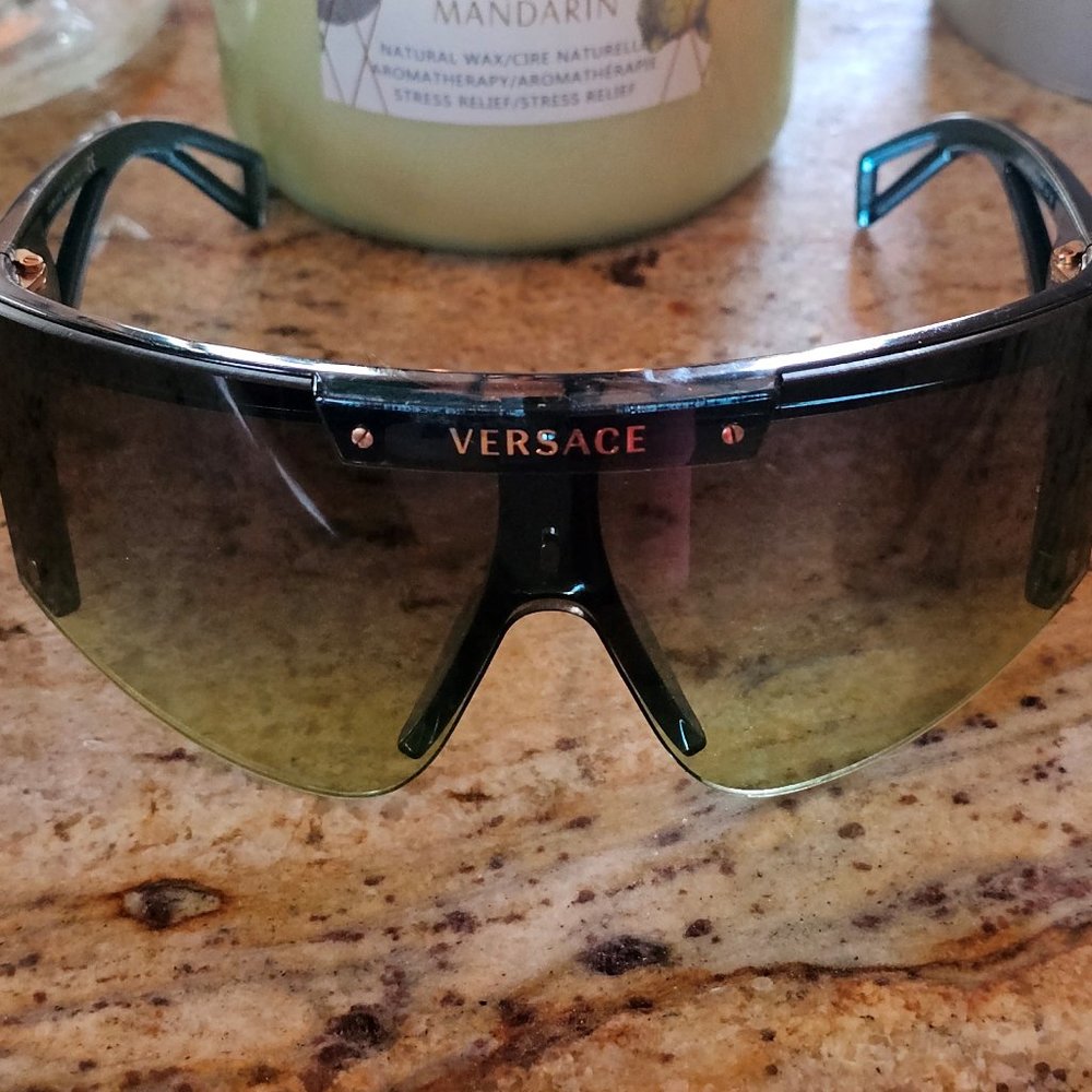 Versace VE 4393 Shield Women's Sunglasses - Green